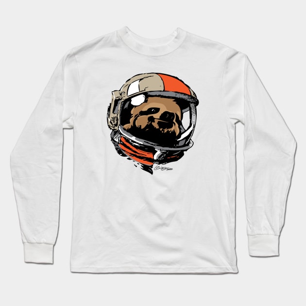 Space Sloth Long Sleeve T-Shirt by Robotpirate